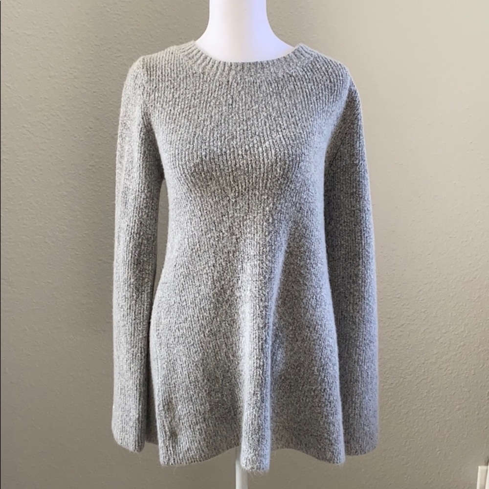 Gray Back design long sweater